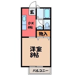 宇都宮駅 バス20分  国立栃木病院前下車：停歩10分 1階の物件間取画像